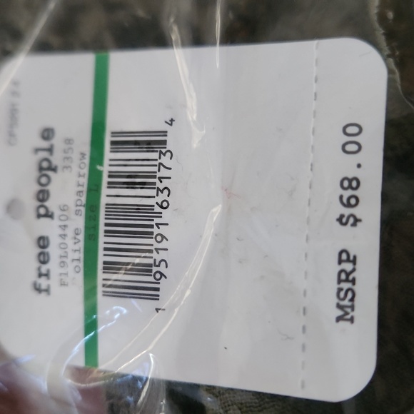 Free People Adella Cami in Olive Sparrow MSRP $68 NEW FP155 - Picture 9 of 9